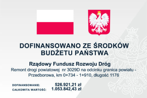 Remont drogi powiatowej nr 3029D na odcinku granica powiatu – Przedborowa
