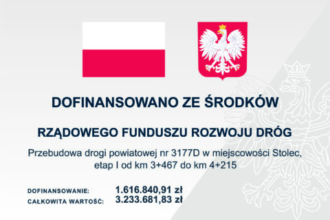 Przebudowa drogi powiatowej nr 3177D w miejscowości Stolec, etap I