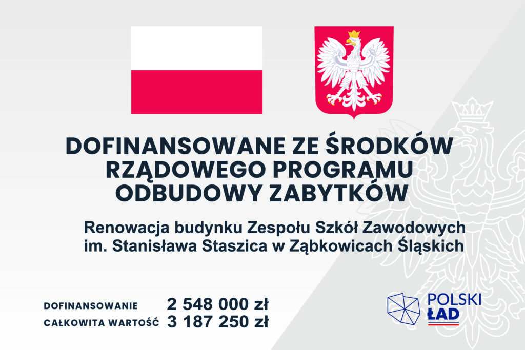 Renowacja budynku Zespołu Szkół Zawodowych im. Stanisława Staszica w Ząbkowicach Śląskich