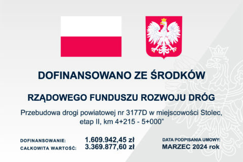 Przebudowa drogi powiatowej nr 3177D w miejscowości Stolec, etap II