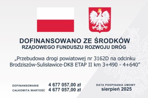 Przebudowa drogi powiatowej nr 3162D w Sulisławicach