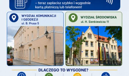 💳 W STAROSTWIE POWIATOWYM W ZĄBKOWICACH ŚLĄSKICH – TERAZ JESZCZE WYGODNIEJ!