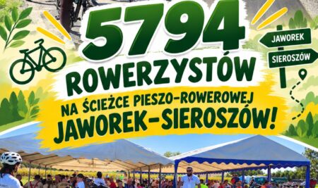5794 ROWERZYSTÓW NA ŚCIEŻCE JAWOREK–SIEROSZÓW!