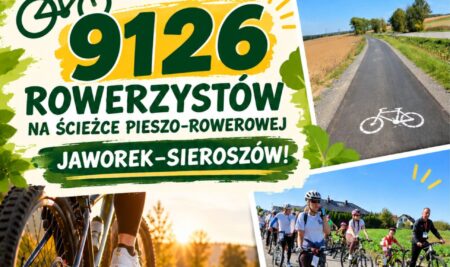 🚴‍♀️ JUŻ 9126 ROWERZYSTÓW NA ŚCIEŻCE JAWOREK–SIEROSZÓW! 🚴‍♂️